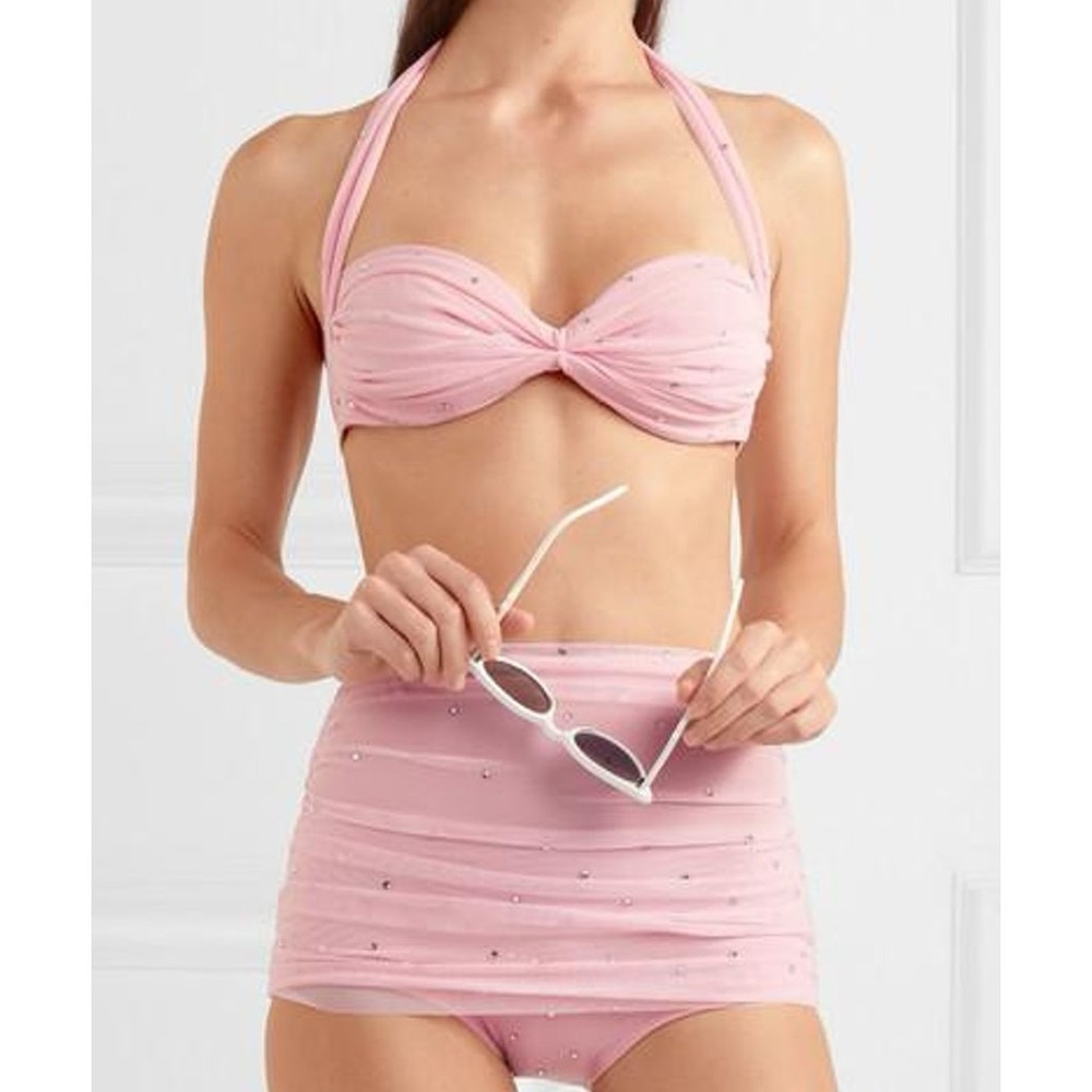 ISO Norma Kamali bill bra and bottoms with rhinestones - small or medium